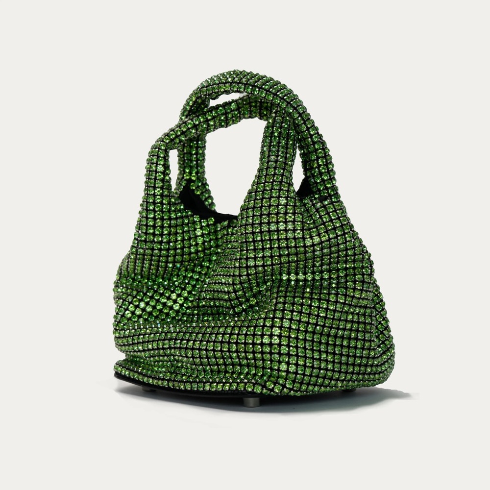 GIARITE Green Crystal Embellished Women's Bag